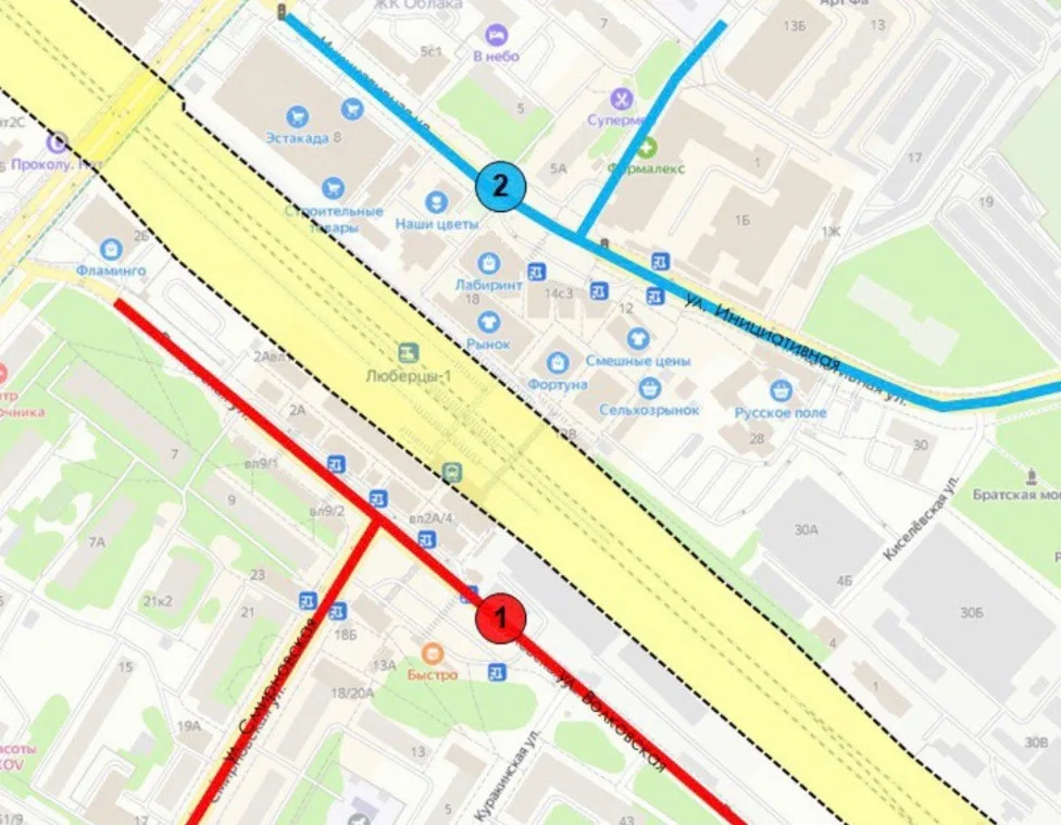 Вблизи станции МЦД-3 в Люберцах реконструируют три улицы