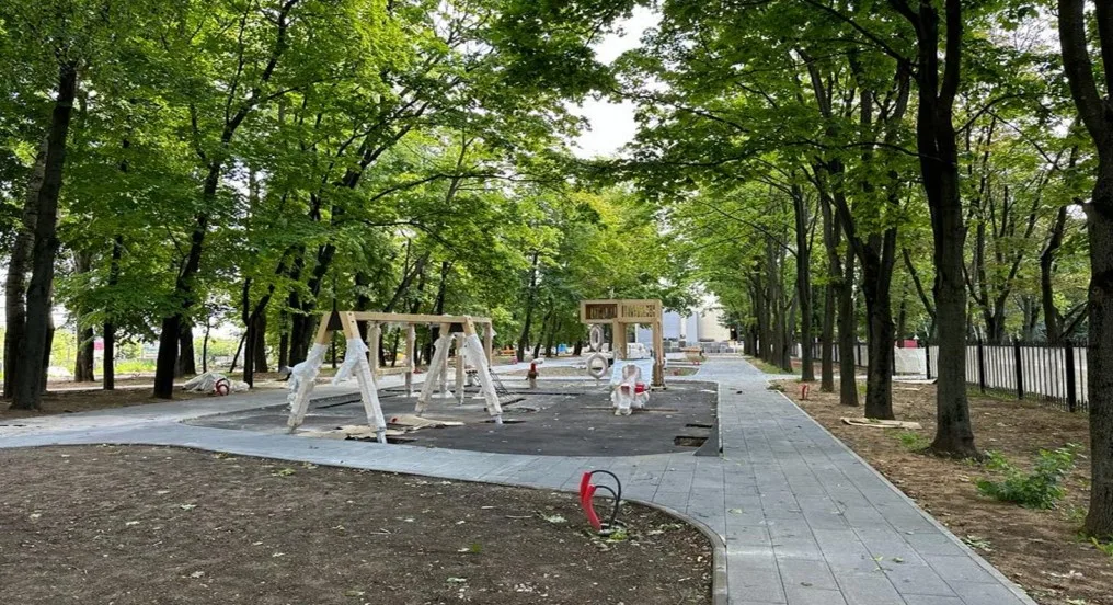 Объем выполненных работ по благоустройству у станций МЦД-3 в Люберцах составляет более 60%