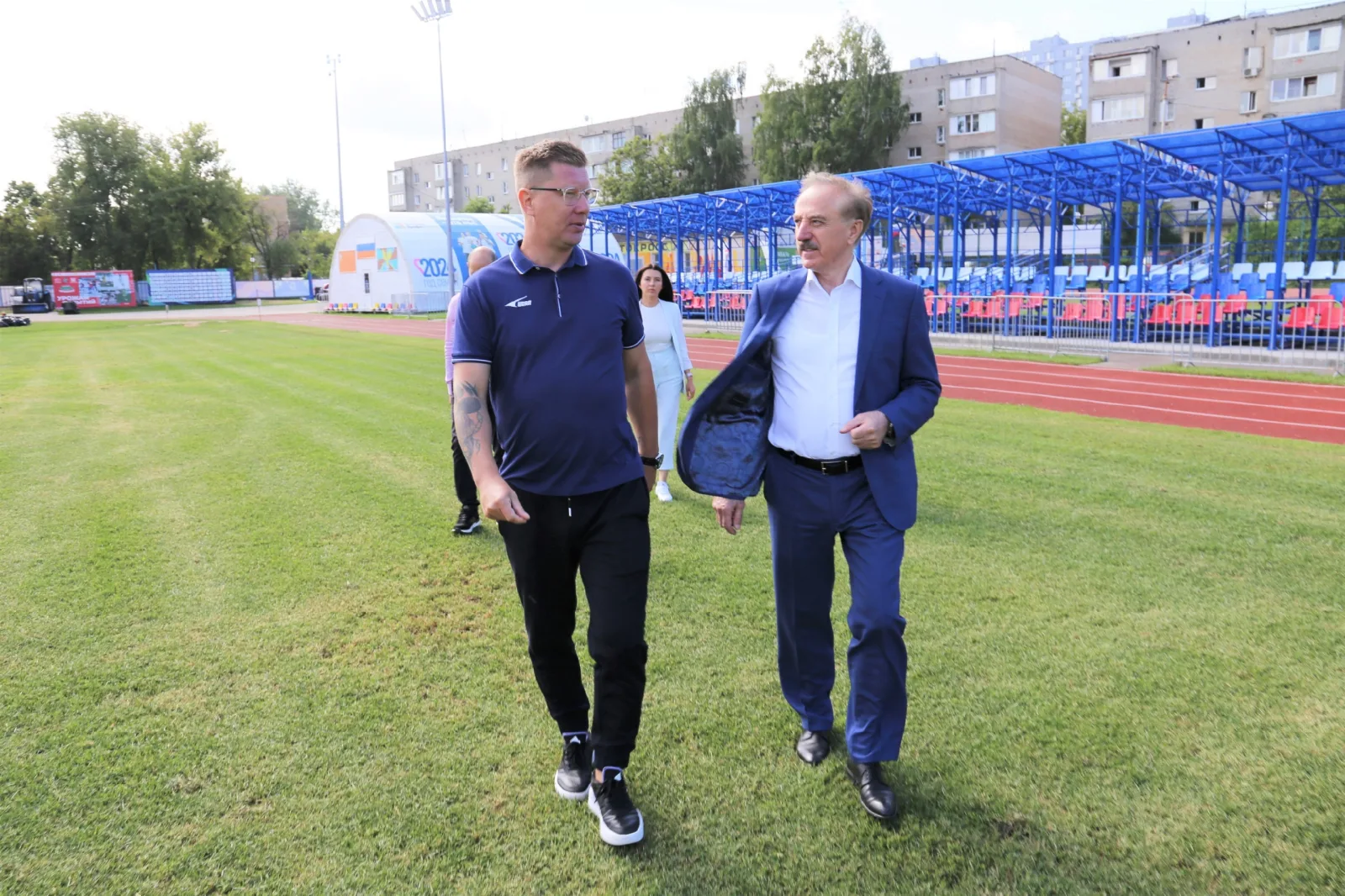 Владимир Ружицкий оценил качество проведенных работ на стадионе «Урожай» в Томилине