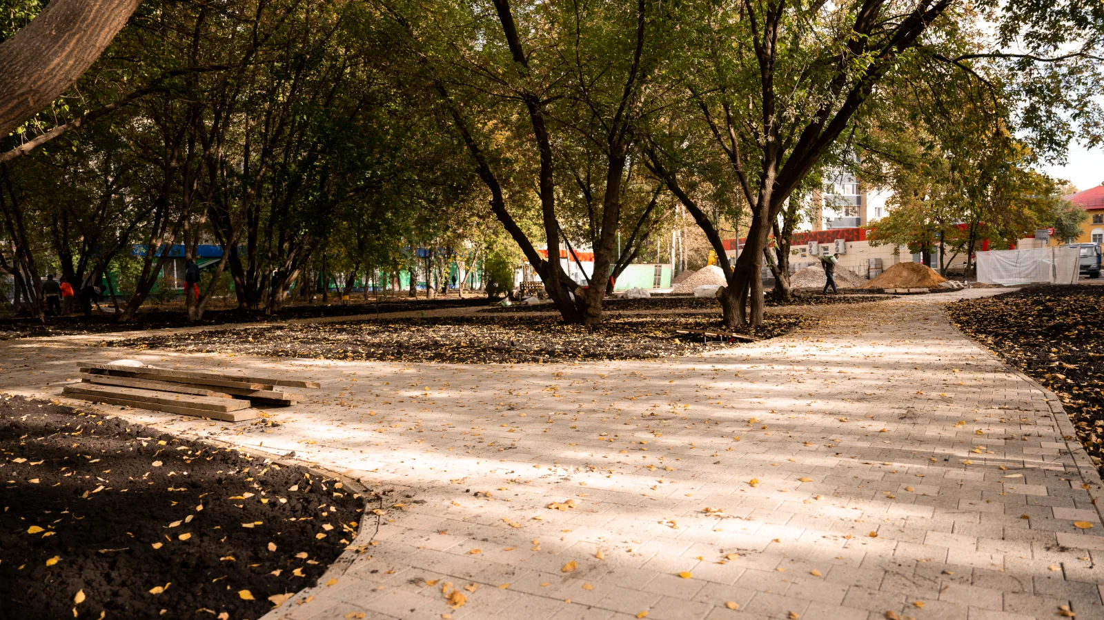 Благоустройство сквера  на 1-ом Панковском проезде в Люберцах завершат до конца осени