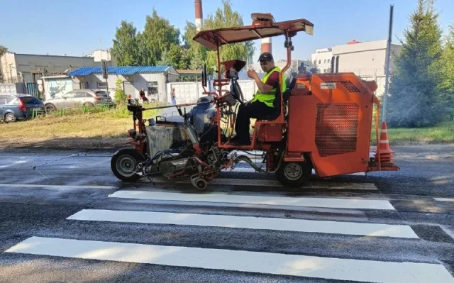 Дорожную разметку на 73 пешеходных переходах и на 20 километрах муниципальных дорог обновили в Люберцах