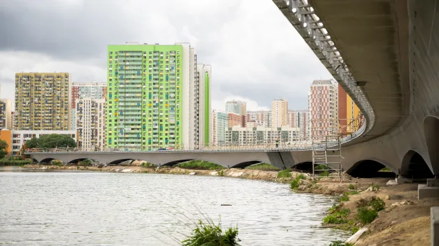 Монтаж каркаса экотропы завершают в парке Дружба в микрорайоне Люберец