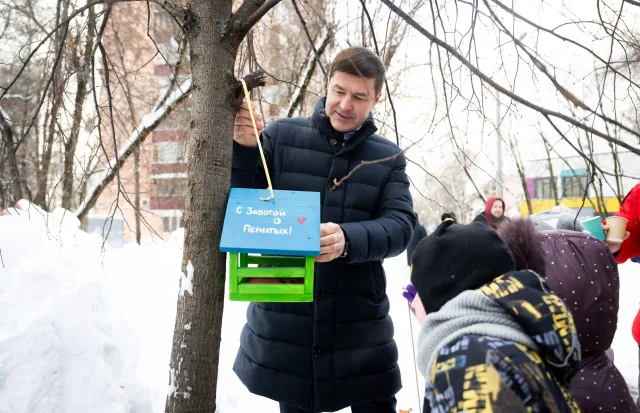 Порядка 150 кормушек для птиц изготовили и развесили в Люберцах в рамках экологической акции