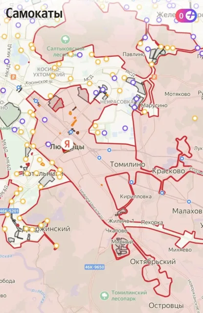 Работу кикшеринговых компаний заблокировали на территории Люберец