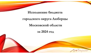 Публичные слушания «Об исполнении бюджета городского округа Люберцы за 2024 г.»